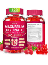 Cargar imagen en el visor de la galería, Glicinato de Magnesio, 120 gomitas, 600 mg, sin azúcar
