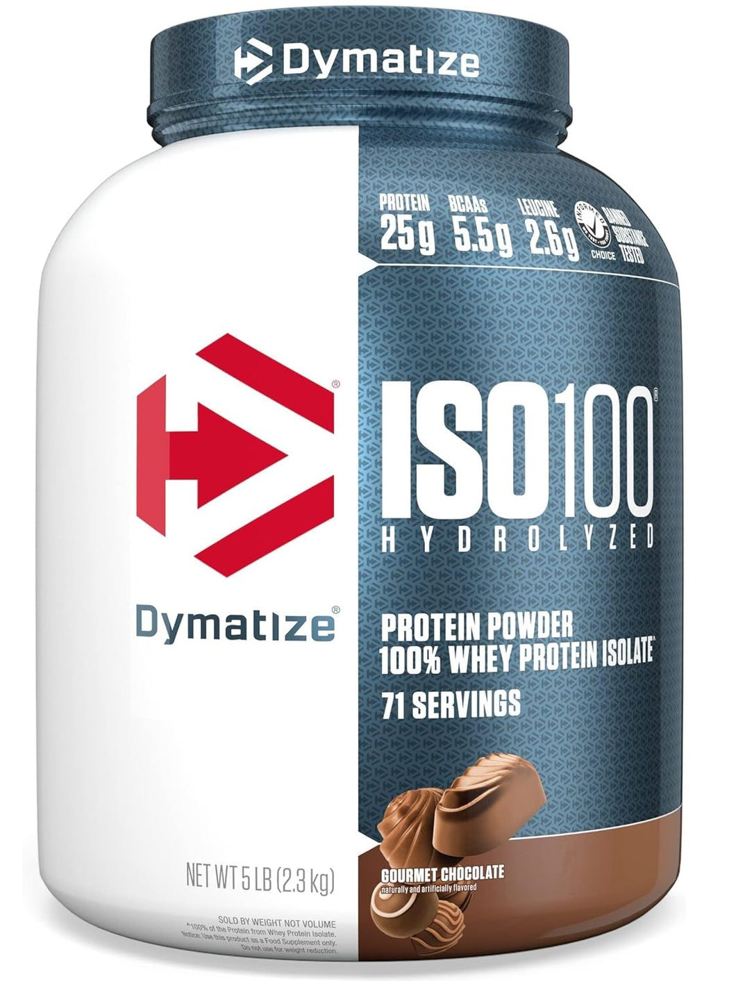 Proteína Aislada, ISO100, Chocolate, 5 libras, 71 servicios