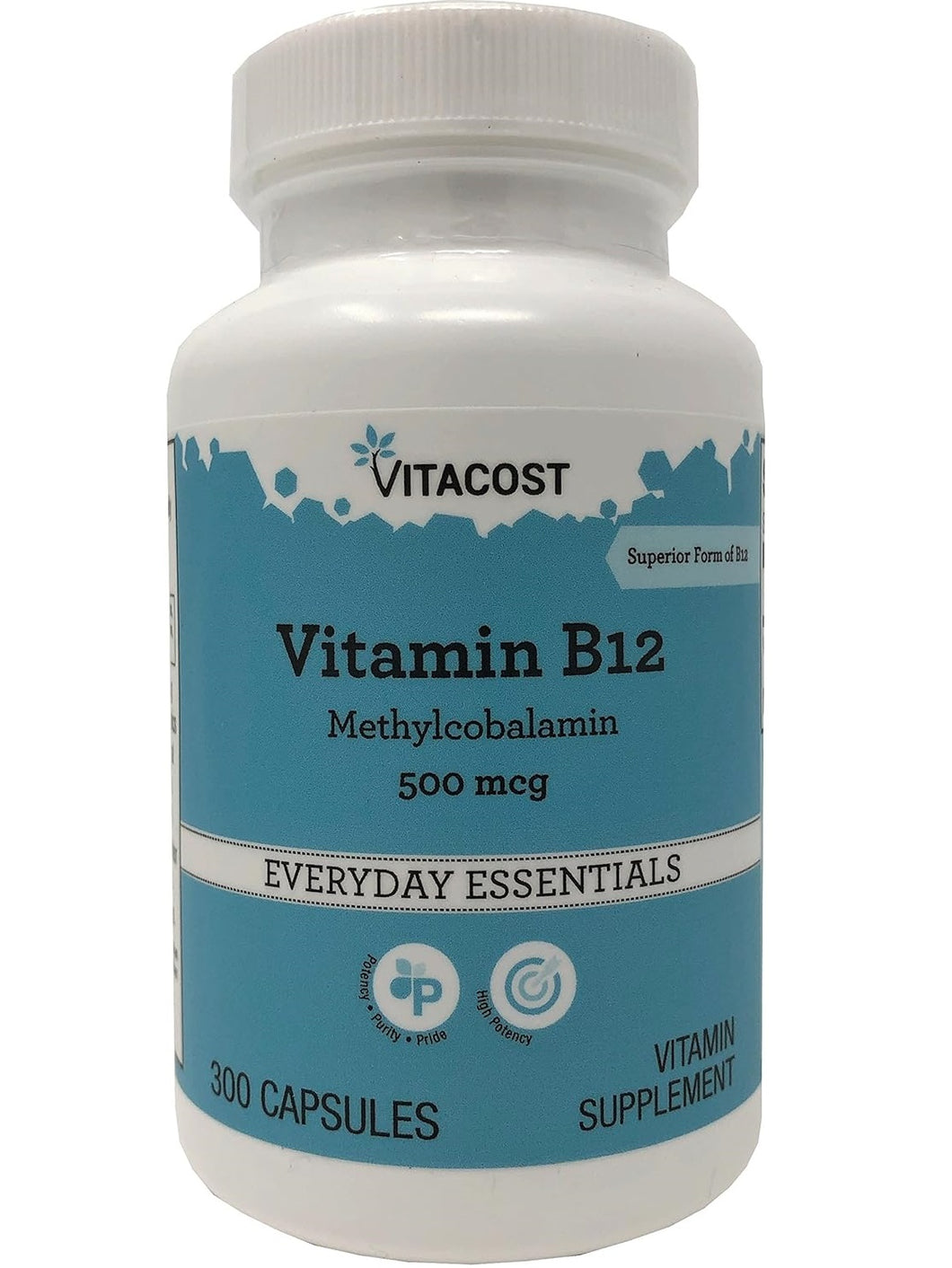 Vitamina B12, Vitacost, 300 cápsulas