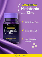 Cargar imagen en el visor de la galería, Melatonina 12 mg. Carlyle. 180 tabletas
