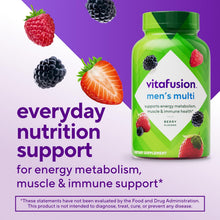 Cargar imagen en el visor de la galería, Multivitamínico hombre en gomitas, Vitafusion, 120 gomitas
