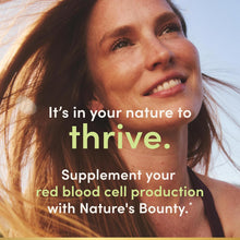 Cargar imagen en el visor de la galería, Nature's Bounty Gentle Iron, Hierro, Cápsulas de 28 mg con vitamina C, ácido fólico, suplemento de hierro de vitamina B-12, sin OMG, sin gluten, 90 cápsulas
