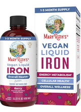 Cargar imagen en el visor de la galería, Hierro líquido MaryRuth’s | Para mujeres, hombres y niños | Formación de glóbulos rojos | Transporte de oxígeno | Metabolismo energético | A partir de los 4 años | Sin azúcar | Vegano | Sin OGM | Sin gluten | 15,22 onzas
