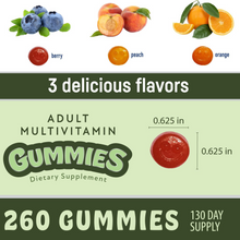 Cargar imagen en el visor de la galería, Multivitamínico en gomitas para adultos, Member's Mark, sabores de frutas, 260 gomitas.
