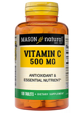 Cargar imagen en el visor de la galería, Vitamina C, antioxidante, nutriente esencial para tu salud. 500 mg. Mason Natural. 100 cápsulas
