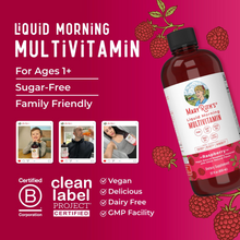 Cargar imagen en el visor de la galería, MaryRuth's Multivitamínico para mujeres, hombres y niños | Multivitamínico líquido matutino | Vitaminas A, C, D, E, B6, B12, Biotina y Zinc | Belleza | Vegano | Sin OGM | Sin gluten | 22 onzas (650 ml)
