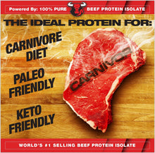 Cargar imagen en el visor de la galería, CARNIVOR Proteína de Res, Construcción Muscular, Recuperación, Libre de Lactosa, Sin Azúcar, Sin Grasa, 23g de Proteína, Certificado Halal, Chocolate, 56 servicios
