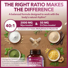 Cargar imagen en el visor de la galería, Intimate Rose Suplemento de myo-inositol y D-Chiro inositol con folato y vitamina D - Apoya el equilibrio hormonal, los ciclos regulares y la salud ovárica - 120 Cápsulas

