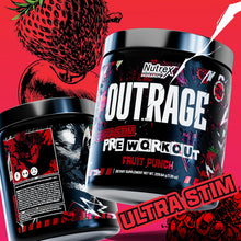 Cargar imagen en el visor de la galería, Pre-Workout: Energía, Enfoque y Potencia, Nutrex Outrage, energía explosiva y un enfoque intenso, Amplifica la fuerza, la resistencia y el rendimiento, Soporte termogénico, fortaleza mental, 30 servicios
