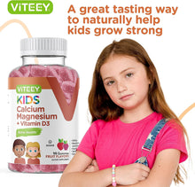 Cargar imagen en el visor de la galería, Calcio + Magnesio + Vitamina D3 para niños. Viteey. 90 gomitas
