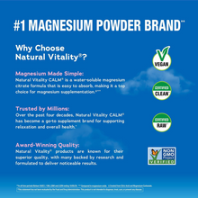 Cargar imagen en el visor de la galería, MAXCALM | Natural Vitality Calm, Suplemento de Citrato mas Glicinato de Magnesio, Polvo para bebida antiestrés, Sin gluten, Vegano y sin OGM, Sabor rambuesa y limón, 20 onzas (567 gramos), 142 servicios
