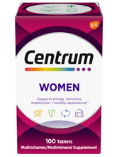 Cargar imagen en el visor de la galería, Centrum para mujer, Multivitaminico, 100 tabletas
