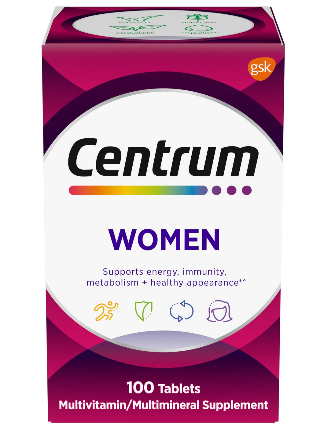 Centrum para mujer, Multivitaminico, 100 tabletas