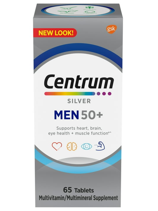 Centrum silver para hombres mayores de 50 años. 65 tabletas, multivitaminico