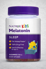 Cargar imagen en el visor de la galería, Melatonina para niños, mejora el sueño, presentación en gomitas: 100% natural, libres de drogas o medicamentos. Varios tamaños disponibles.. Natrol
