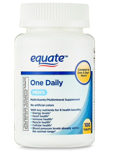 Multivitamínico para hombres, Equate, 100 tabletas