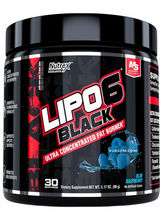 Cargar imagen en el visor de la galería, LIPO 6 BLACK en polvo, quemador de grasa ultra concentrado, Nutrex, 30 servicios
