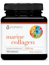 Cargar imagen en el visor de la galería, Colágeno Marino, Youtheory, 2500 mg,  160  tabletas
