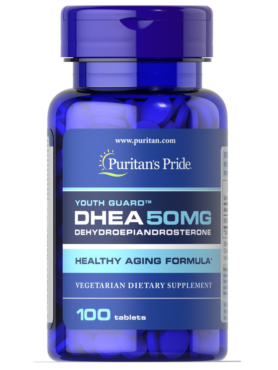 DHEA 50 MG, Puritan's Pride, 100 tabletas