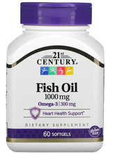 Cargar imagen en el visor de la galería, Omega 3, 21 Century, 60 softgels (cápsulas blandas)
