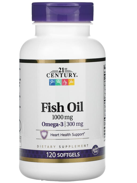 Omega 3, 21 Century, 120 softgels (cápsulas blandas)