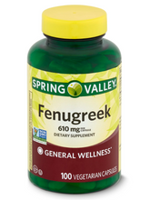 Cargar imagen en el visor de la galería, Fenugreek, 610 mg. Spring Valley. 100 cápsulas
