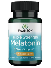 Cargar imagen en el visor de la galería, Melatonina para adultos, 10 mg, Swanson, 60 cápsulas, ayuda a conciliar tu sueño de forma natural
