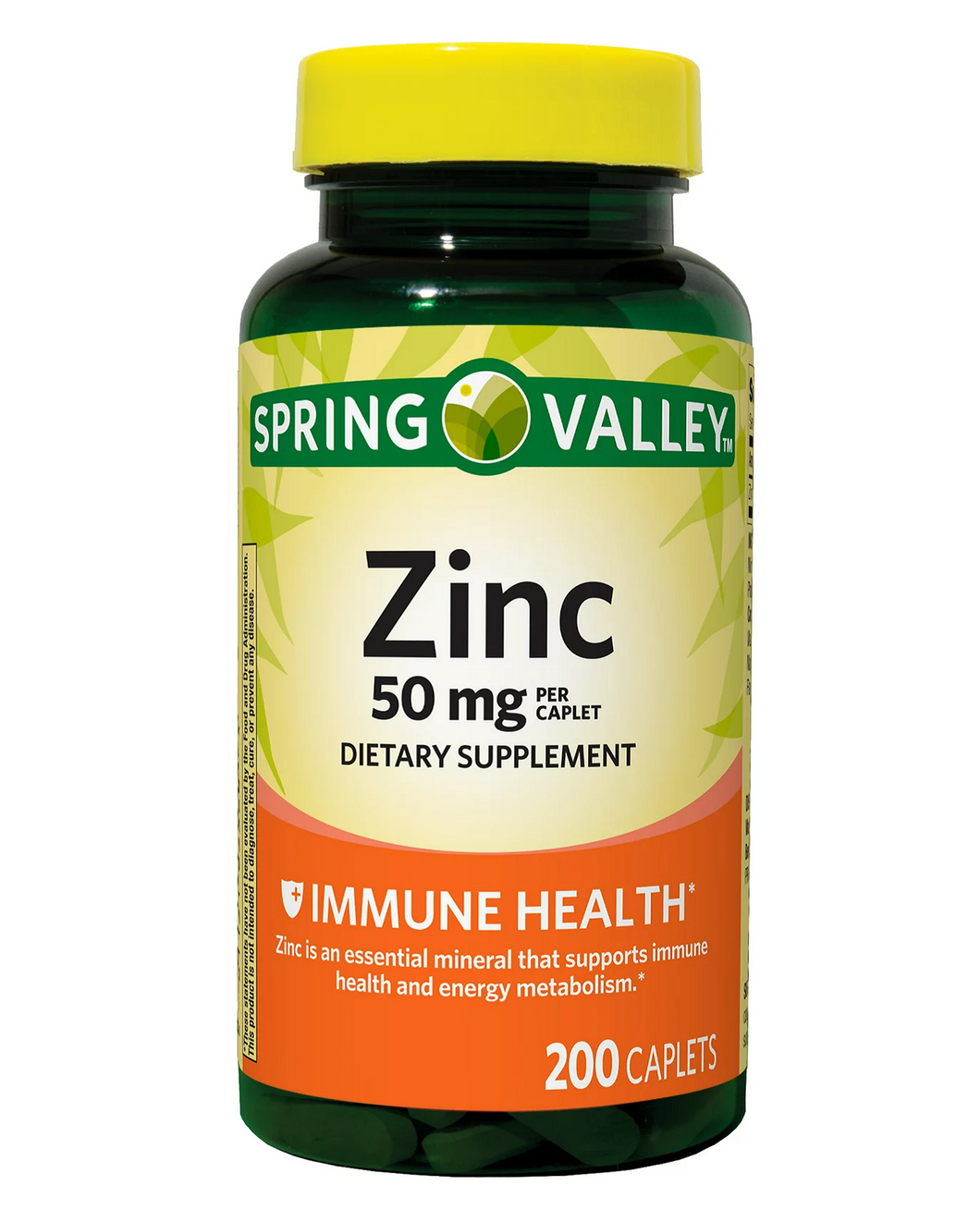Zinc 50 mg, antioxidante, defensas, corazón y huesos. Spring Valley. 200 cápsulas