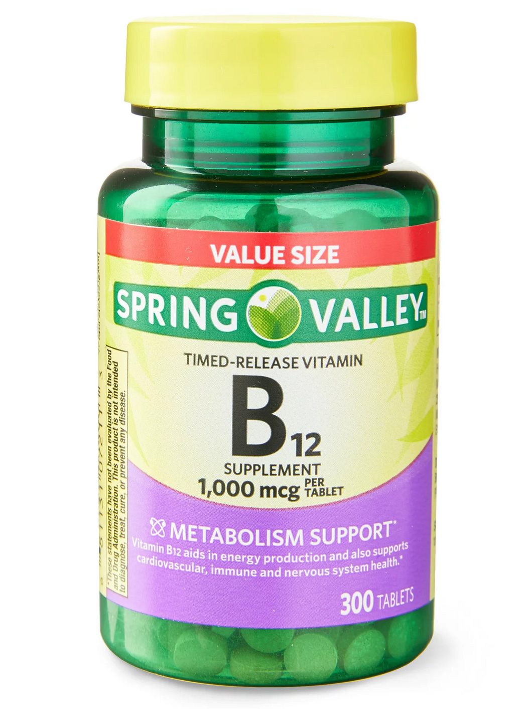 Vitamina B12, 1000 mcg, Spring Valley. Varios tamaños disponibles.