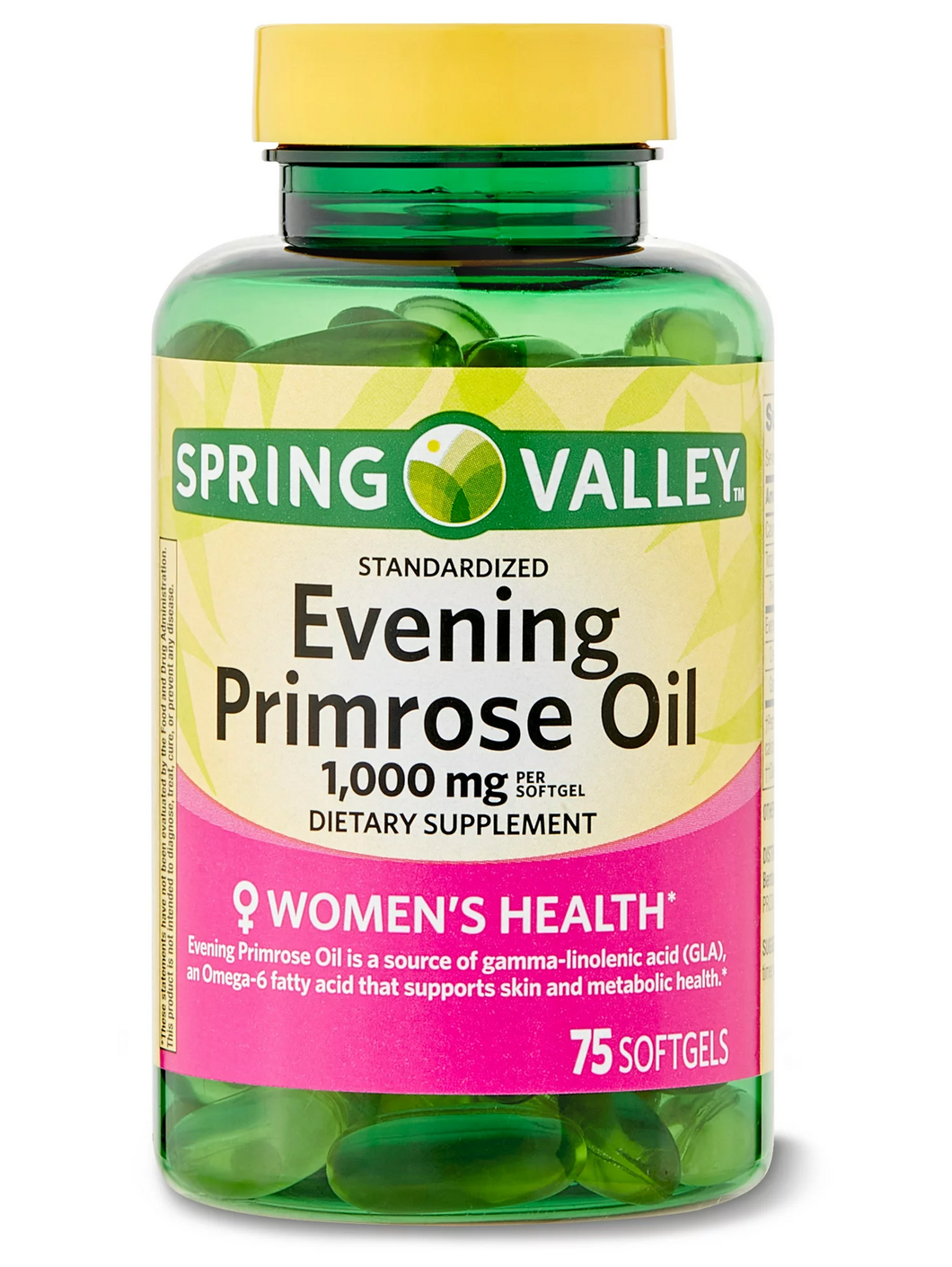 Evening primrose oil (aceite de onagra). Spring Valley. 75 cápsulas