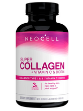 Cargar imagen en el visor de la galería, Super Colágeno NeoCell, con vitamina C y Biotina, 90 Tabletas
