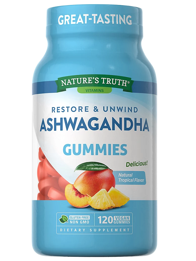 Ashwagandha en gomitas, Nature’s Truth, mejora el sueño, disminuye el estrés y la ansiedad, 120 gomitas