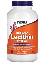 Cargar imagen en el visor de la galería, Lecitina, salud del sistema nervioso y circulatorio. 1200 mg, NOW, 200 softgels (cápsulas blandas)
