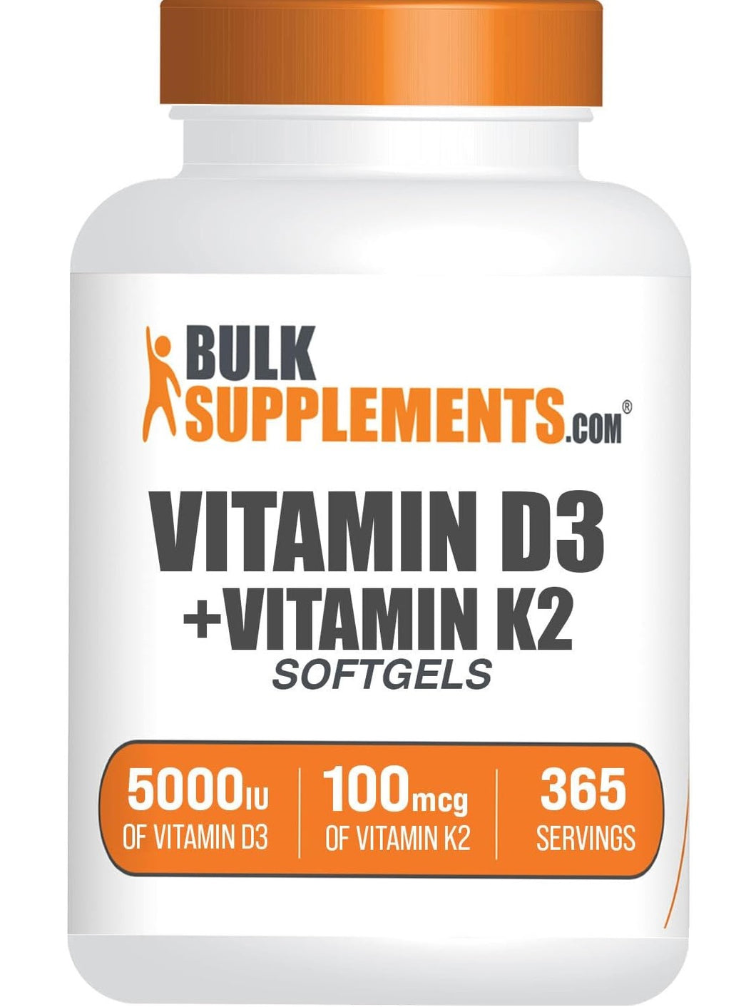Vitamina D3 + Vitamina K2, 365 softgels, dura 365 días