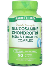 Cargar imagen en el visor de la galería, Complejo de glucosamina condroitina MSM y cúrcuma, 90 capletas
