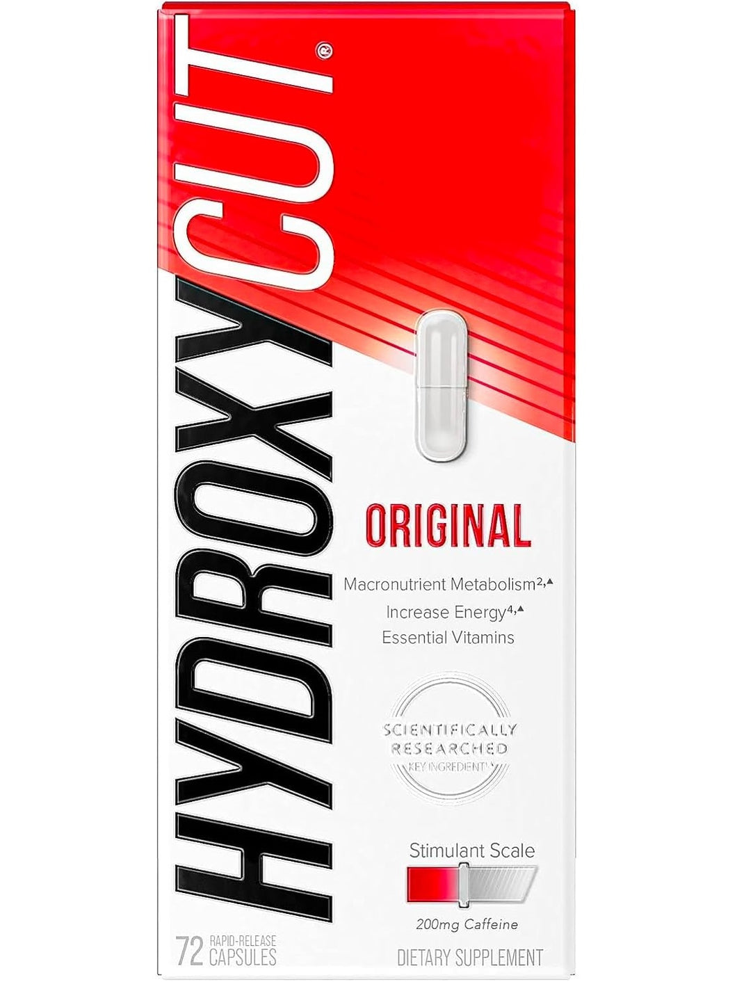 Hydroxycut Original, Quemador de grasa, incrementa energía, con nutrientes y vitaminas. 72 cápsulas.