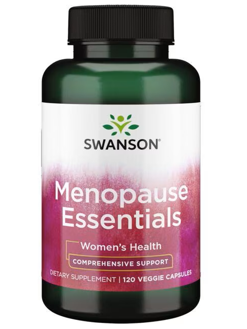 Menopause Essentials: estabiliza los síntomas por cambios hormonales durante la menopausia.  Swanson. 120 cápsulas