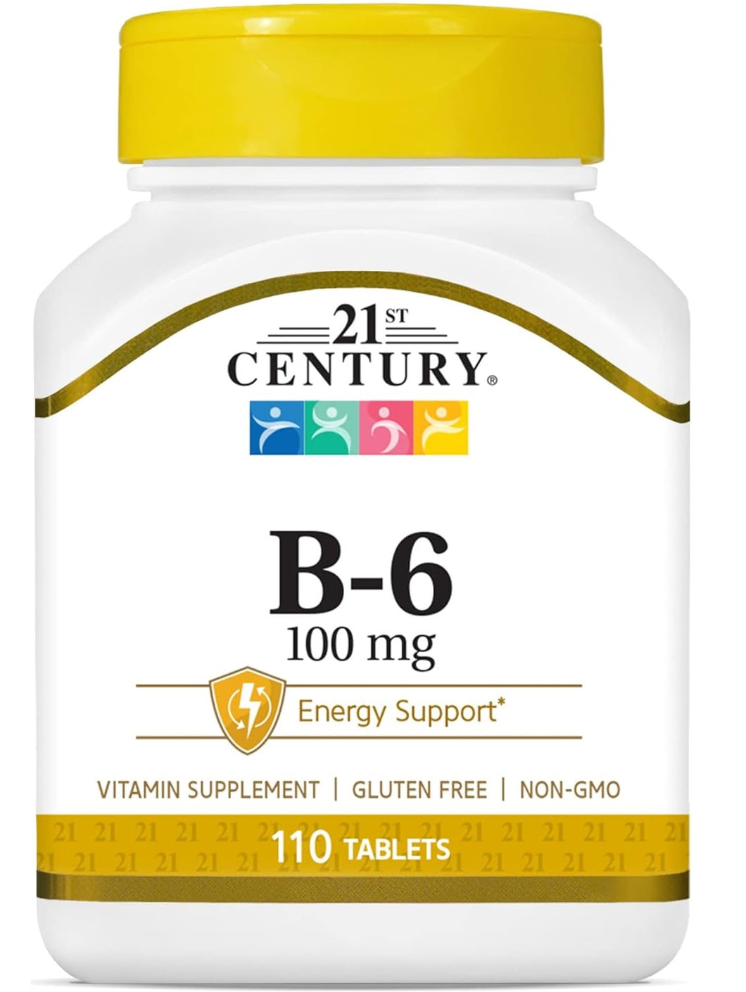 Vitamina B6, 100 mg, 21 Century, 110 tabletas