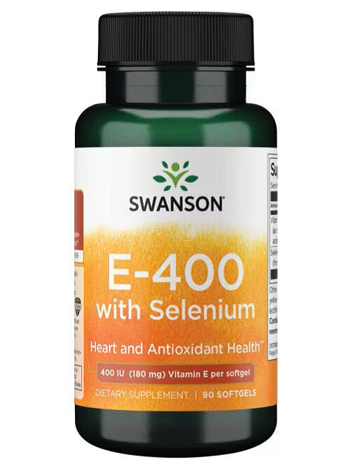 Vitamina E con Selenio, Swanson, 90 softgels