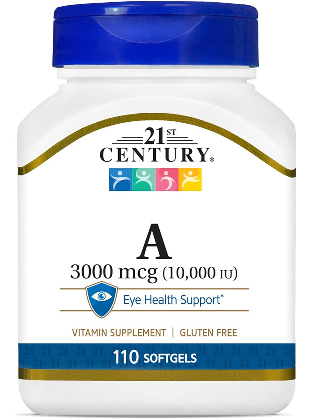 Vitamina A, 3000 mcg (10,000 IU), 21 Century, 110 cápsulas