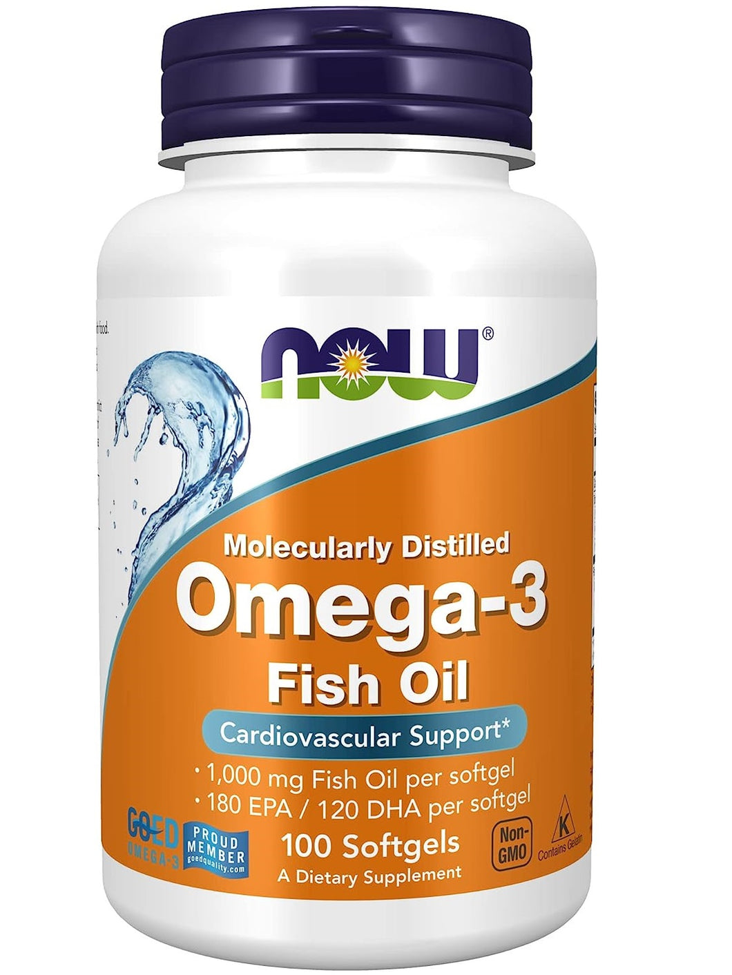 Omega 3: Favorece la salud de tu corazón, cerebro, colesterol. Científicamente comprobado. Now. 100 cápsulas