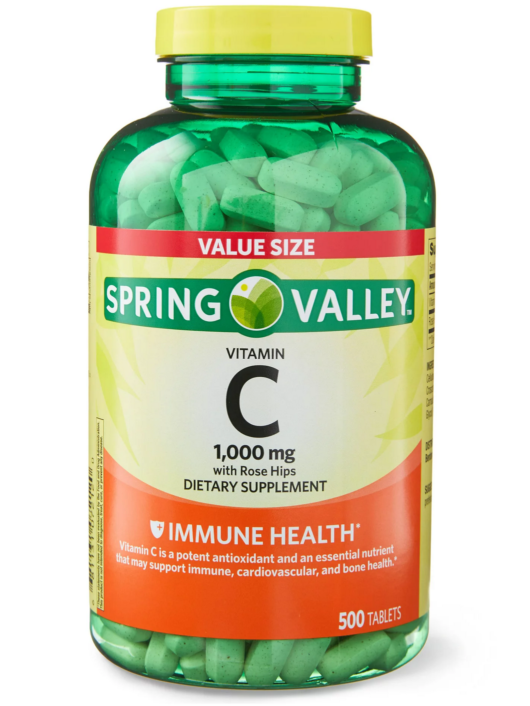Vitamina C de 1000 mg, varios tamaños disponibles (100 y 500 tabletas)