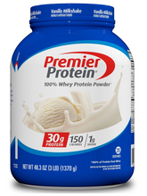 Cargar imagen en el visor de la galería, Proteína en polvo Premier Protein, 30 g de proteína, 1 g de azúcar, sin soja, sin gluten, batido de vainilla, diferentes tamaños disponibles
