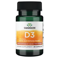 Cargar imagen en el visor de la galería, Vitamina D3. Para la salud de tus huesos, y sistema inmunológico. Varios tamaños disponibles. SWANSON
