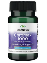 Cargar imagen en el visor de la galería, Chromax 1000, Swanson, Picolinato de cromo 1000 Mcg,  60 cápsulas
