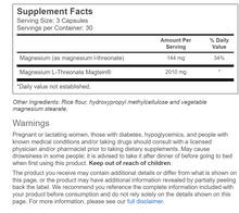 Cargar imagen en el visor de la galería, Treonato de magnesio, Vitacost, 90 cápsulas
