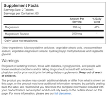 Cargar imagen en el visor de la galería, Taurato de magnesio, Vitacost, 2,500 mg, 120 tabletas
