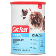 Cargar imagen en el visor de la galería, SLIM FAST: Batido reemplazo de comida, en polvo, 10 gramos de proteina, 23 vitaminas y minerales.  Sabores Disponibles: Vainilla y Chocolate. 22 servicios
