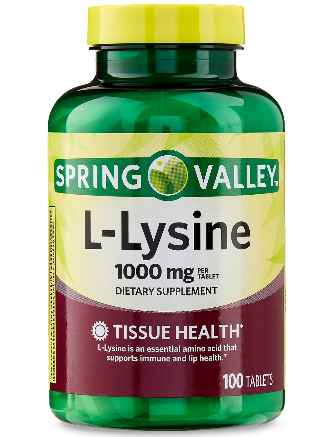 L-Lisina, 1000 mg, Spring Valley, 100 tabletas