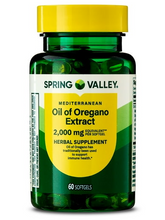 Cargar imagen en el visor de la galería, Aceite de orégano, 2000 mg, Spring Valley, 60 softgels
